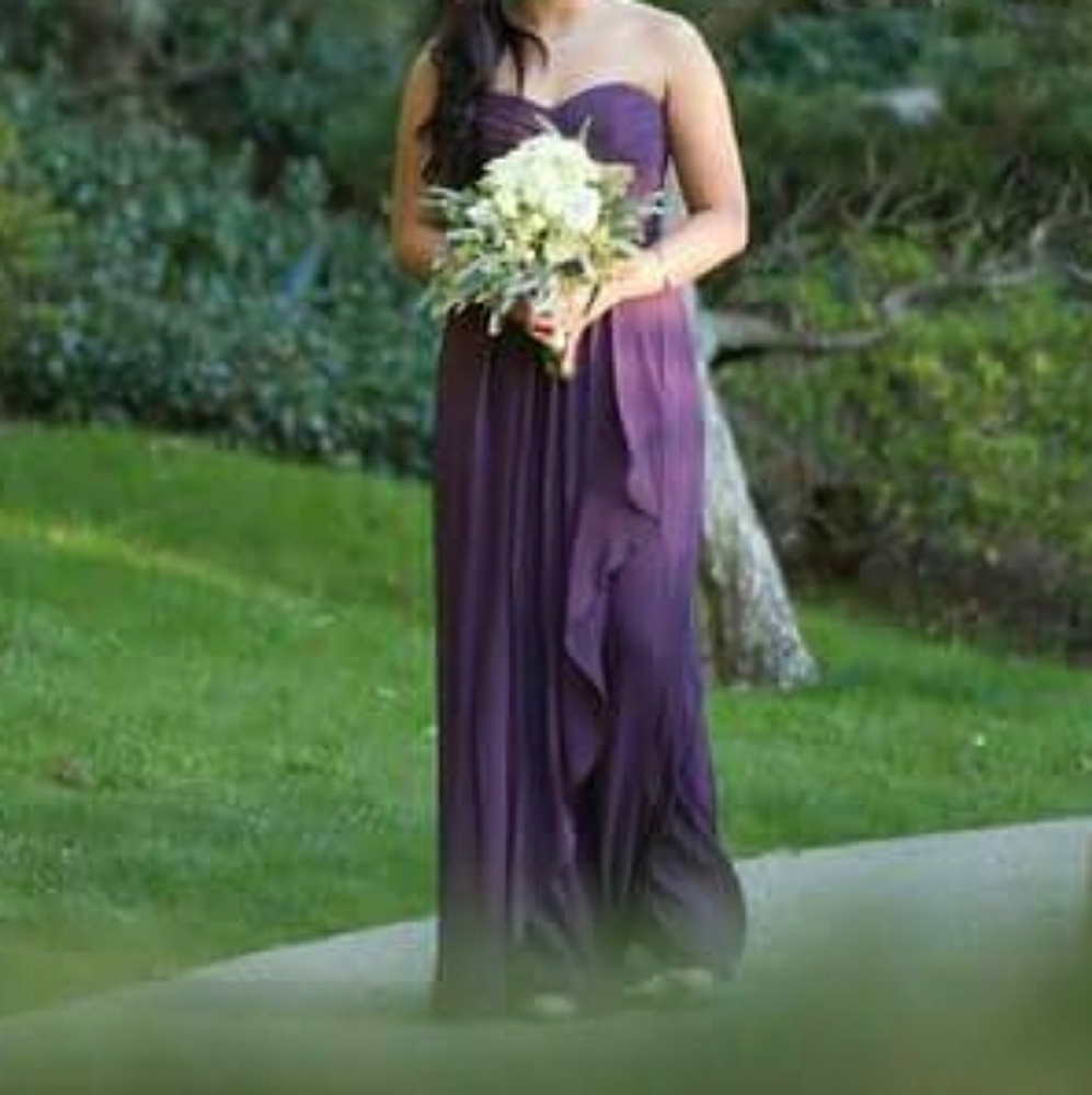 Gorgeous plum flowy formal dress